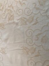 Beautiful Vintage Antique Hand Cross Stitched Tablecloth With 5 Napkins picture