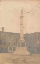 Monument & First National Bank Bloomsburg Pennsylvania PA 1908 Real Photo RPPC picture