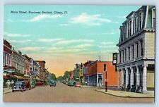 c1940 Main Street Business Section Exterior Building Olney Illinois IL Postcard picture