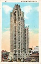 Chicago IL Illinois, New Tribune Tower Building, Vintage Postcard picture