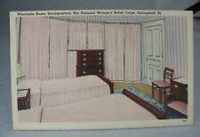 Wisconsin Room Headquarters National Womans Relief Corp RPPC Linen Postcard 1940 picture