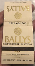 Vintage 30 Strike Matchbook Cover - Bally’s Casino Las Vegas Reno Atlantic City picture