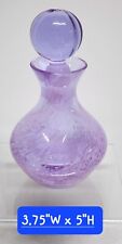 Vintage Caithness Clear Lavender Swirl Perfume Bottle & Stopper picture