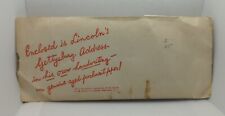 Vintage Lincoln's Gettysburg Address Parchment Reproduction Souvenir picture