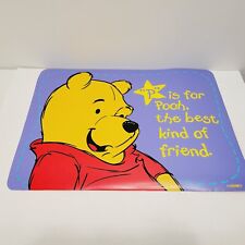 Vtg Walt Disney Winnie P is for Pooh best kind of friend Purple Yellow Placemat picture