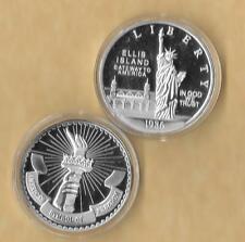 ELLIS ISLAND STATUE OF LIBERTY 1985 SILVER CHALLENGE COIN picture