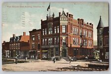 Postcard Pennsylvania Tarentum First National Bank Building 1908 Antique picture