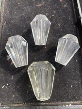 Lot of 4 Vintage Lamp Chandelier Crystal Glass Spacers 2.25