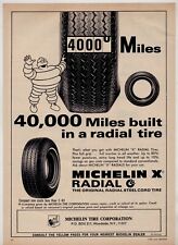 VINTAGE 1967 MICHELIN X RADIAL TIRE MAGAZINE AD, READY TO HANG/FRAME/ENJOY picture