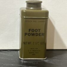 VINTAGE UNITED STATES  MILITARY ISSUED FOOT POWDER TIN picture
