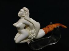 Nude  Lady  Block Meerschaum Pipe best hand carved tobacco pfeife wıth case picture