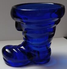 Vintage Cobalt Blue Boot Ashtray Vase Taiwan picture