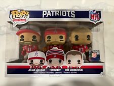 Funko Pop New England Patriots Football 3 Pack Brady Edelman Gronk Vaulted Rare picture