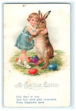 A Joyous Easter Child & Fantasy Bunny - Early View - Damaged picture