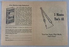 Original c. 1936 Judge Rutherford Riches Book Tract Ad Watchtower Jehovah picture
