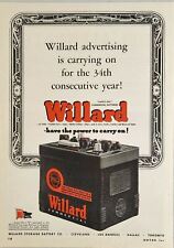 1944 Print Ad Willard Safety Fill Commercial Batteries, Producer for WW2  picture