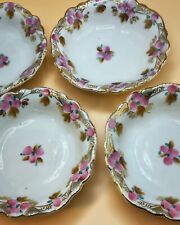 Antique Hand Painted Gold Nippon Berry Nut Bowl 4 Pieces Early 1900's Japan picture