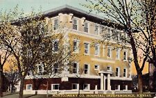 Independence Kansas KS Montgomery Concho County Hospital Closed Vtg Postcard A13 picture