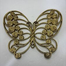Large VTG Burwood 1970s Gold Butterfly #1629 Boho/MCM/Retro Home Decor picture