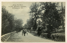 Postcard - Indianapolis, IN - Along the Drive to Fort Benj. Harrison 1908 (G13) picture