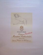 Original Lithograph Chateau MOUTON Rothschild 1993  France Rare BALTHUS Nude picture