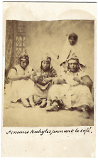 CDV Photo Kabyle Women Drinking Coffee circa 1858 Attributed to Dupont Oran picture