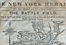 US Civil War Newspaper New York Herald Chancellorsville Rappahannok 7 May 1863 picture
