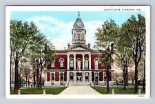 Plymouth IN-Indiana, Court House, Antique Vintage Souvenir Postcard picture