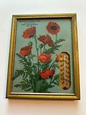 VTG Dover, NH, Meader's Flowers  Framed Portrait Working Thermometer Phone 158 picture