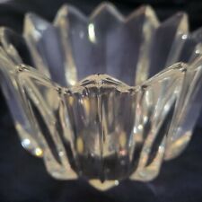 Orrefors Jan Johansson Fleur Flower Crystal Tulip Crown Bowl Dish Vase Vintage picture