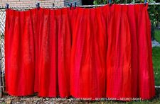 Vintage 70's Four Knit DRAPERY CURTAIN PANELS 57 x 26 picture