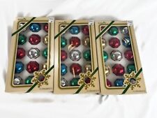 Vintage Pyramid Glass Christmas Ornaments 3 Packs 45 Ornaments Total picture