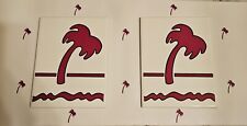 2 In N Out Burger Palm Tree Tiles - 6” X 8” Genuine Restaurant - Extremely Rare picture