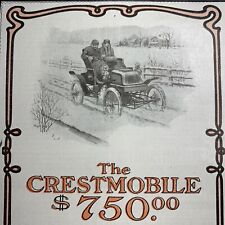 1903 Mag Ad Crestmobile Crest  Auto Car  Cambridge Massachusetts Original picture