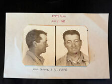 1942 Original Mug Shot John Carney S.F State Farm #16918 Mugshot Criminal Photo picture
