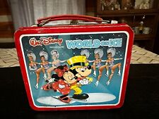 Vintage 1980 WALT DISNEYS WONDERFUL WORLD & ICE metal lunchbox; No Thermos picture