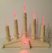 Vintage Empire Christmas Window 5 Light Flame Candle Candolier Candelabra picture