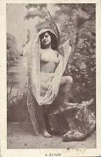 PC CPA RISK NUDE FEMALE, LADY POSING, LE VEILE, VINTAGE POSTCARD (b7802) picture