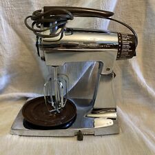 Vintage Sunbeam Mixmaster Brown/Chrome 12 Speed Mixer Tested And Working picture
