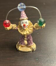 1986 Spoontiques Juggling Clown Figurine 451 Gold Tone Pewter & Enamel Circus  picture