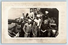 c1910's Postcard RPPC Photo USS Wickers Plymouth Sailors Unposted Antique picture