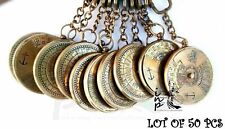 100 YEAR CALENDAR COMPASS KEY CHAIN LOT OF 50 UNIT ANTIQUE NAUTICAL COMPASS Gift picture
