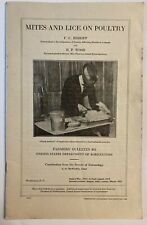 Mites And Lice On Poultry By FC Bishopp And HP Wood Farmers Bulletin No 801 1921 picture
