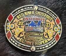 trophy buckle team roping Champion Dummy Roper Kids Cowboy Rodeo picture
