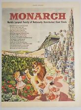 1948 Print Ad Monarch Foods Lion & Little Girl Stamp Tomatoes Chicago,IL picture