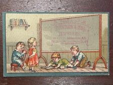 Victorian 1800’s Hutchinson & Cobb Jewelers Trade Card Vintage Advertising picture