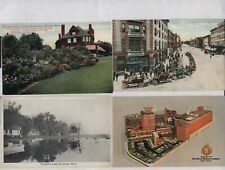 Lot of 4 Old SE Michigan Postcard Monroe Brooklyn Jackson & Stroh's Beer picture
