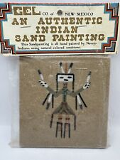 Vintage Signed Sand Painting Trivet Yei Dancer picture