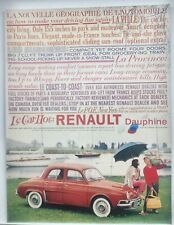 1959 Renault Dauphine Sailboats MCM Vintage Print Ad Man Cave Poster Art 50's picture