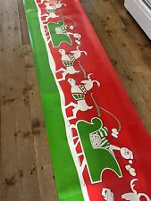 Vintage Christmas Banner Scott Paper Co. Advertising Store Prop 22” W 20Ft Long picture